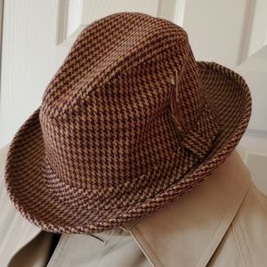Plaid design Fedora Hat